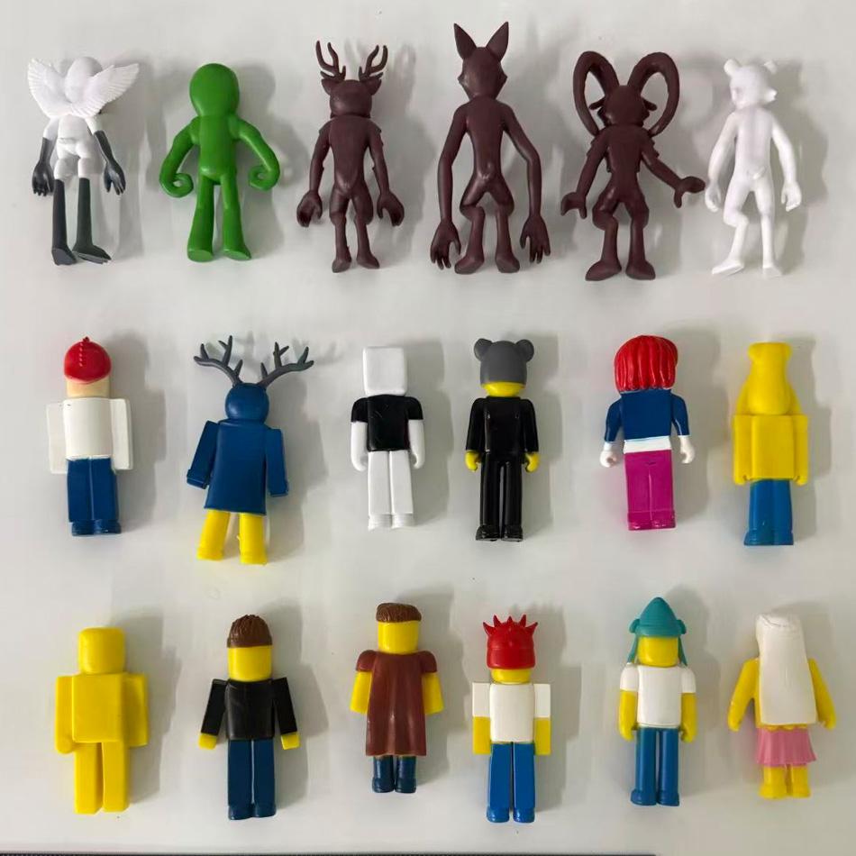 6-18 Stück 99 Nächte im Wald Actionfigur Hirsch Eule Ziege Figur Desktop Dekoration Modell Ornamente Fans Geburtstagsgeschenke