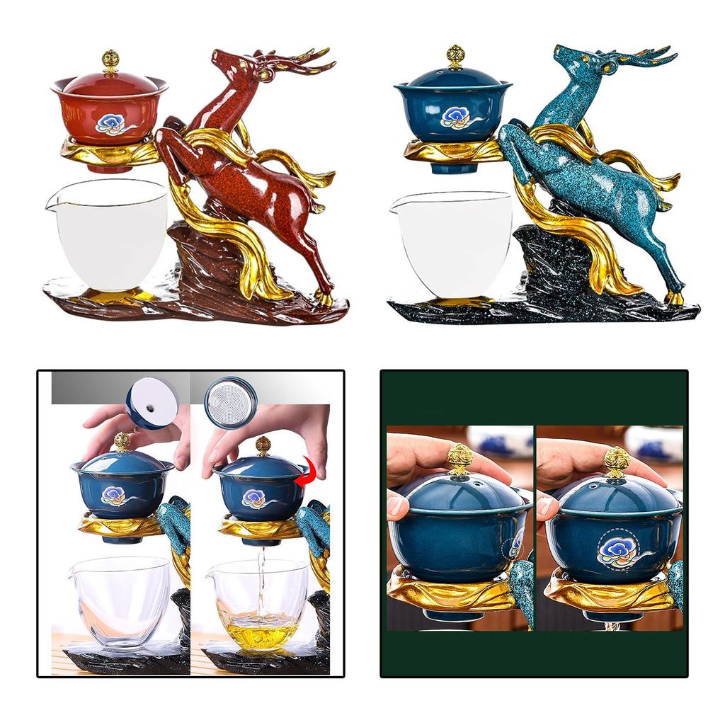 Utsökt Glas Tekanna med Sil Hällkanna Tekopp Ren Dekoration Prydnad