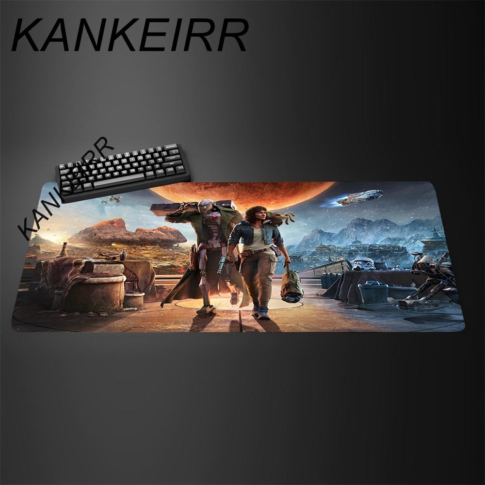 Large PC Gaming Nonslip Mouse Pad xmm Lock Edge Keyboard Mouse Mat Gamer Rubber Antislip Base Desk Mat Star Wars Mousepad