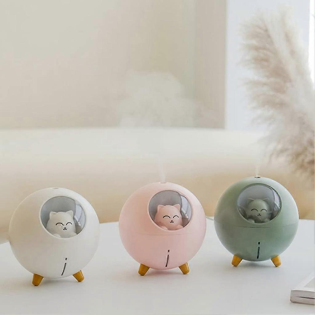 Mini USB Diffuser Humidifier Diffuser Moisturizing Humidifying Cup with Pink LED, Home Humidifier