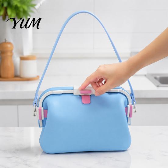 Durable Outdoor Sports Gear Waterproof Silicone Crossbody Bag, Large Capacity Floating Beach Tote, Travel Toiletry Bag Portable Foldable Toiletries