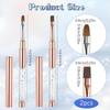 2Pcs Oval & Flat UV Gel Nail Brush Set Rhinestone Handle Professional Nail Art Design Brushes for Nails Art Design Painting DIY and Cleaning