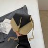 Dámská plážová taška Tote ze slámy a kůže Dámská letní ratanová taška přes rameno Dívčí ručně pletená bohémská crossbody taška