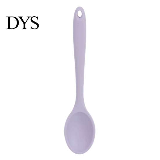 Silicone Cooking Spoon Serving Spoon, Heat Resistant Non-stick Kitchen Utensil, Safe Kitchenware for Home Ergonomic Anti-slip Handle Soup And