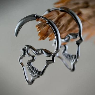 Party Fashion Design Skull Stud Earrings Hollow Skeleton Ear Stud Women Earrings Korean Earrings