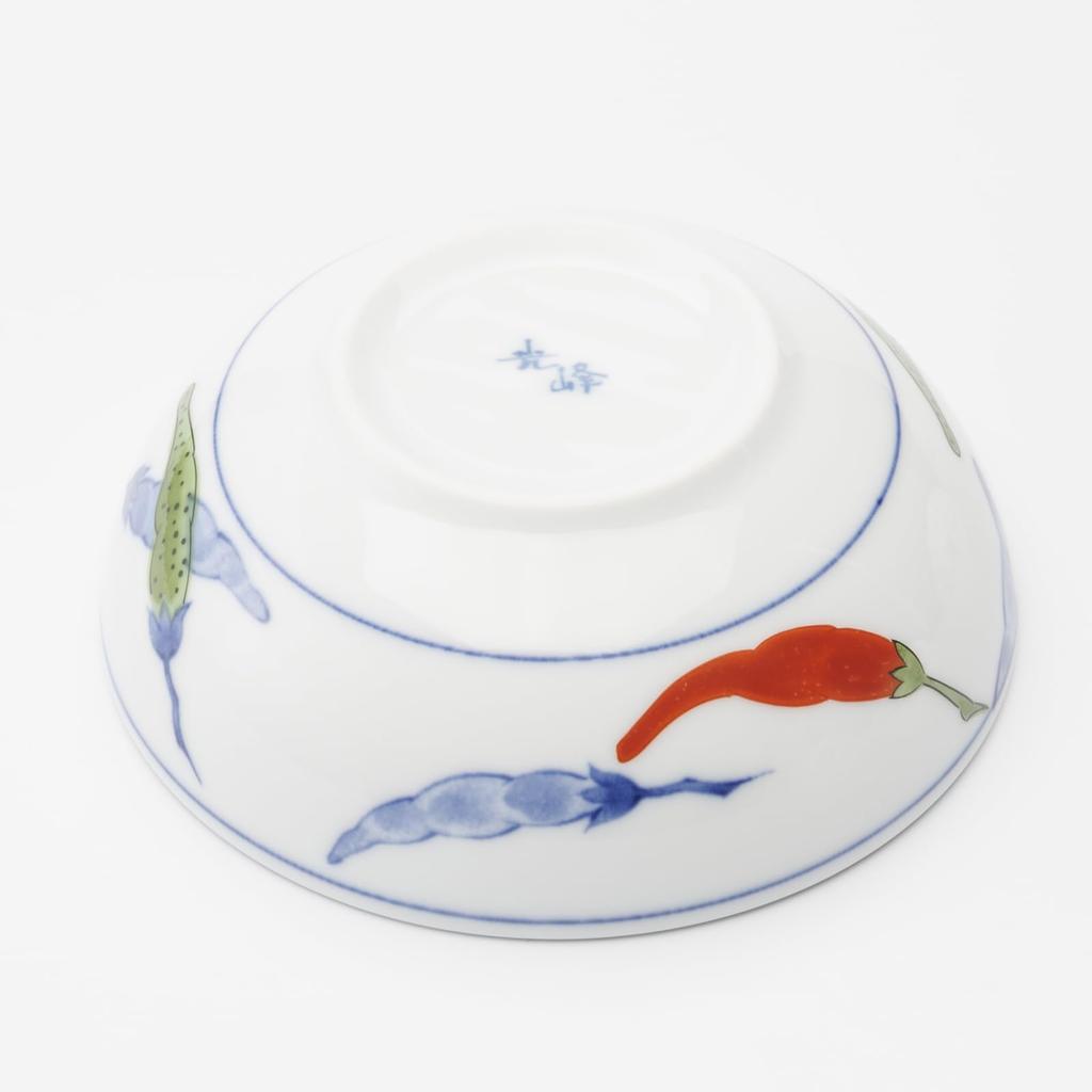 Mino Ware Dinnerware Set of Small 12cm Microwave and Dishwasher Made In Product Number 564628 "Nishiki Togarashi" 5, Bowls, Plates, Approx. Diameter,