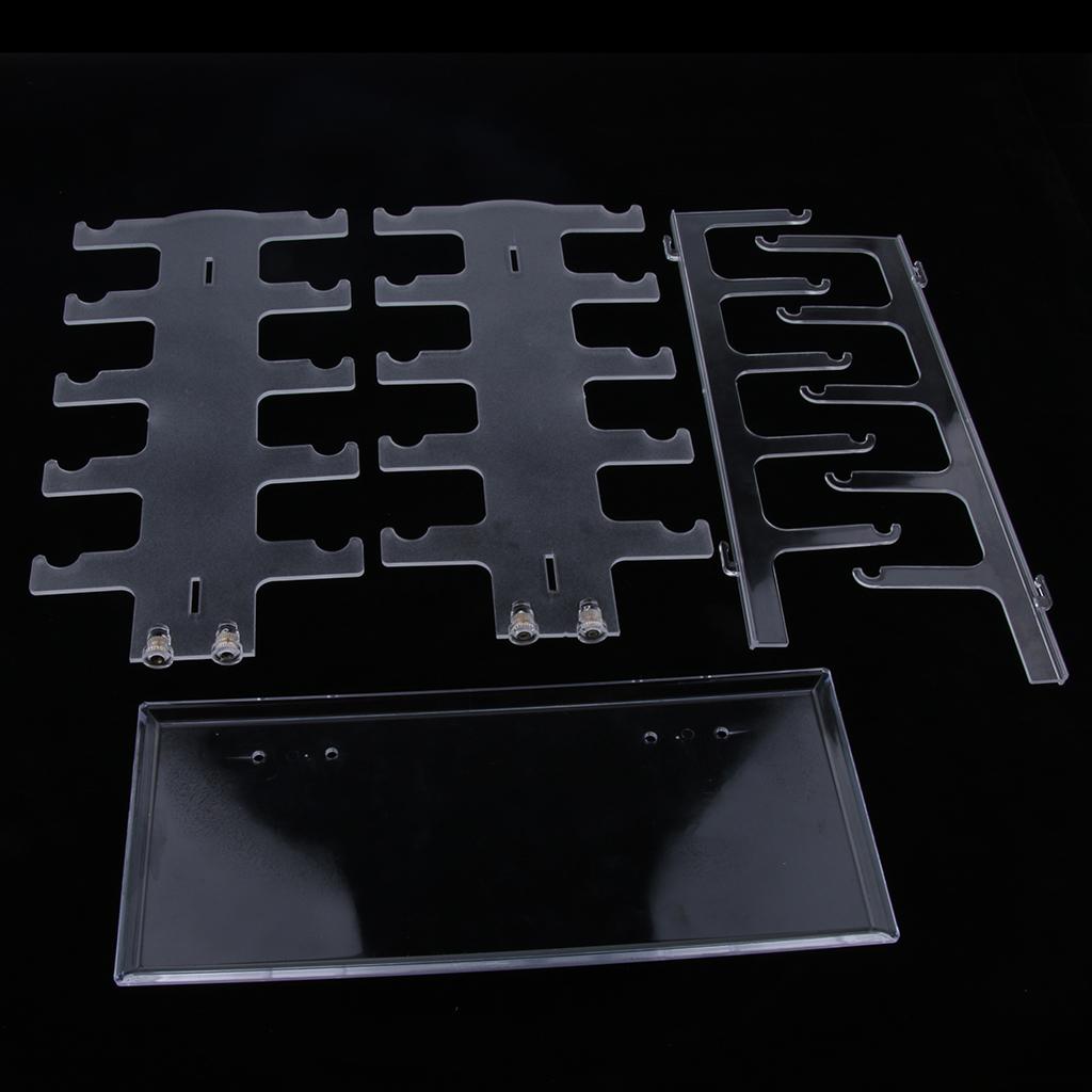 Sunglasses Holder Transparent Glass Display Shelf Jewelry Stand Display Rack for Sunglass Lovers Table Top