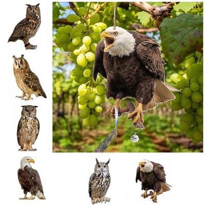 Rectangle Fake Bird Scare Device Waterproof Bird Repeller Bird Repel Owl Scarecrow  Balcony