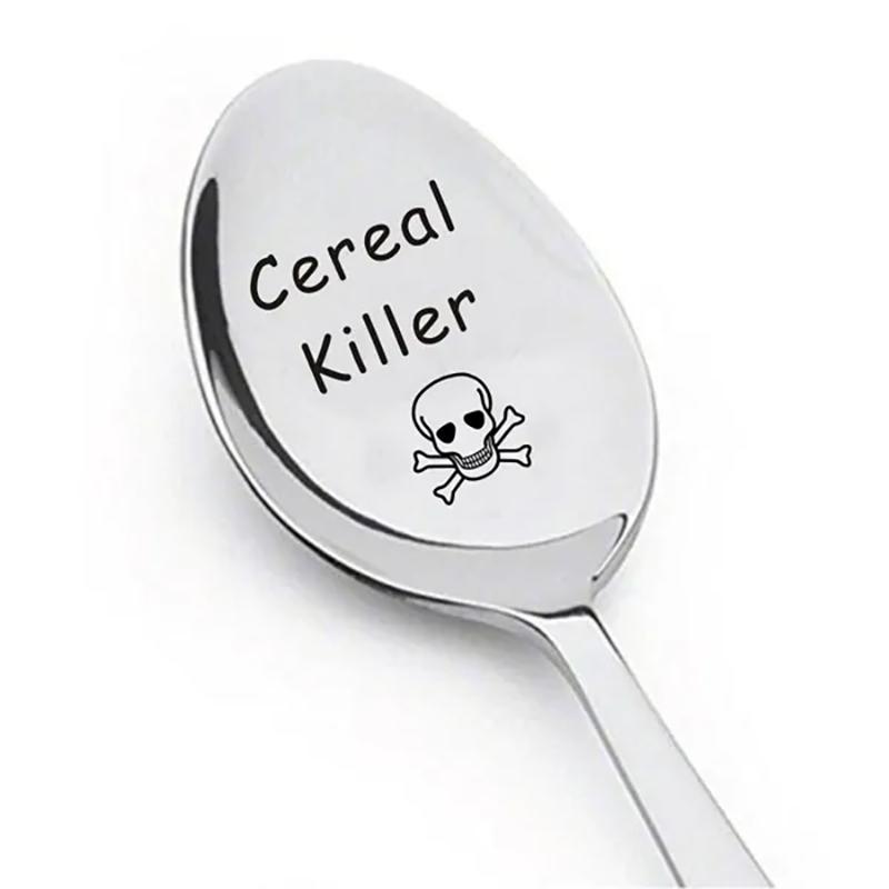 Cheap Cereal Killer Spoon Gift Long Handle Spoons Flatware Drinking