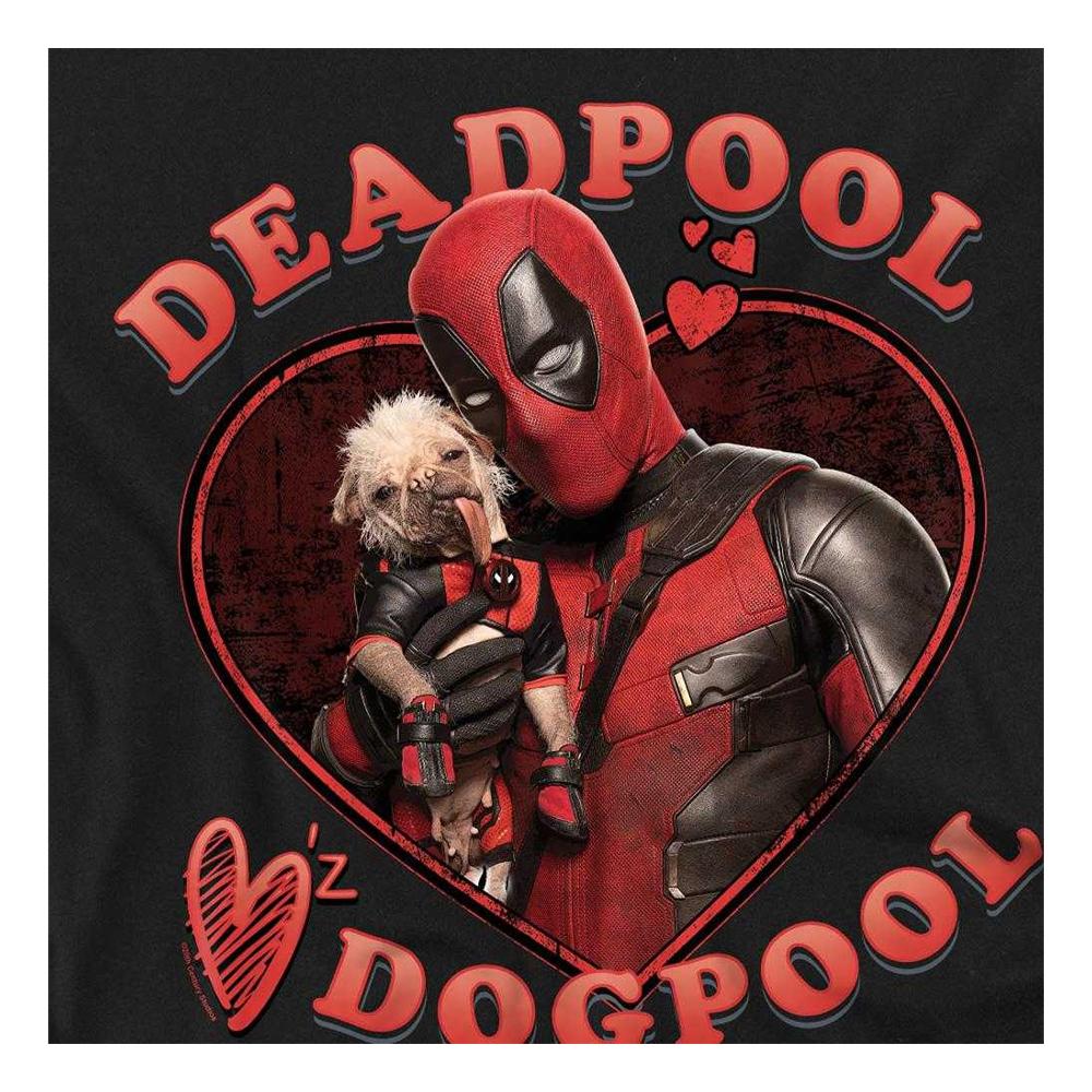 Deadpool & Wolverine Unisex Adult Wade Loves Dogpool Long-Sleeved T-Shirt