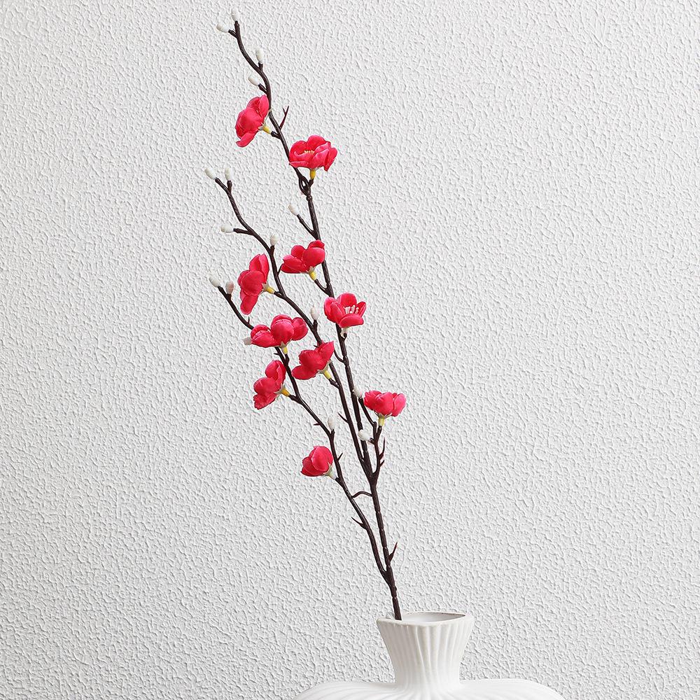 55CM White Plum Blossom Artificial Flower - Chinese Style Home Decor Ornament