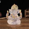 Detailed Ganesha Statue Resin Craft Spiritual Home Decoration Office Sculpture Hindu God Figurine Elephant God Model