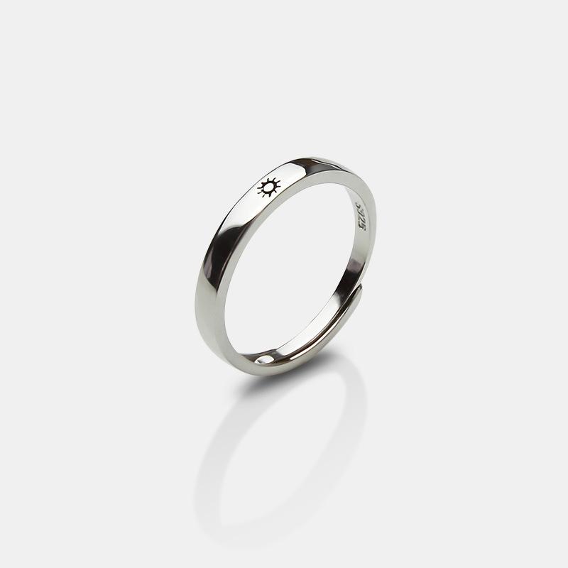 

2 шт. Кольца для пары Солнце Луна Открытое регулируемое кольцо Кольца для влюбленных Свадебное ювелирное кольцо Подарок для друзей Подходят большинству женщин и мужчин