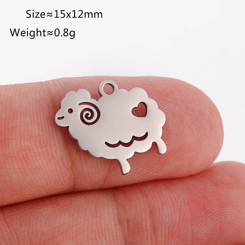 1Pc Stainless Steel Horse/Sheep/Giraffe Charms Cute Elephant Animal Pendant Diy Jewelry Making Accessory For Necklace Bracelet