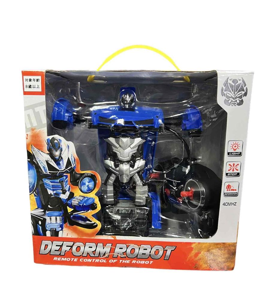 DEFORM ROBOT Radio Controlled Robot Transforming Radio Controlled Toy Glowing Running Transforming Red