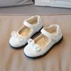 Mädchen Schwarze Lederschuhe für Hochzeitsfeier Zurück zur Schule Ballerinas Kinder Mary Janes mit Schleife Prinzessin Süß Flach Kinder Neu