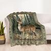 Deer Blanket Durable Comfort Great for Bedding Office Chair Bed for All Seasons Playful Design Suitable for Gifting Relatives and Friends