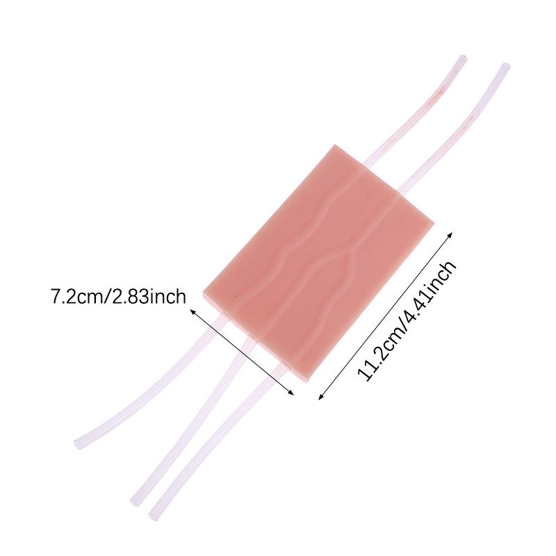 Venipuncture Iv Injection Training Pad Silicone Human Skin Suture Model Y Imbedded 3 Skin Layers Injection Practice Model