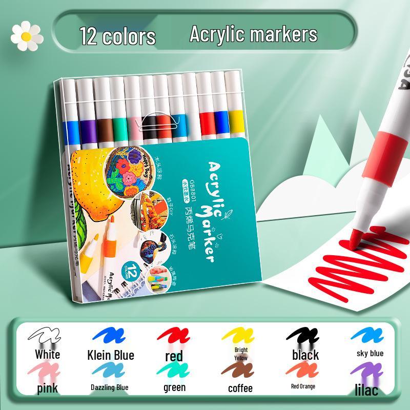 

Акриловые маркеры акварелью с естественными цветами: Многоразовые, непрозрачные, наслаиваемые ручки для рисования для студентов и детей Other