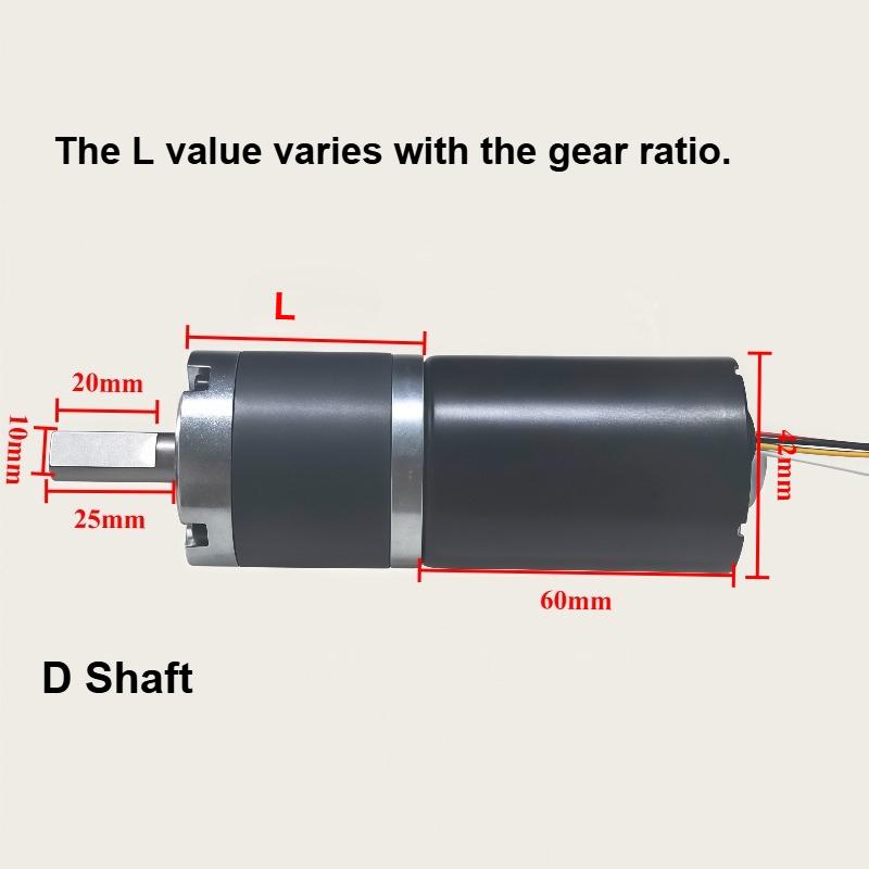 BLDC Eingebauter Antrieb Bürstenloser Motor PGM42-4260 Planetengetriebe DC Hochdrehmomentmotor 12/24V Einstellbare Geschwindigkeit CW/CCW Elektromotor