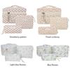 3Pcs Travel Makeup Pouch Cute Quilted Makeup Organizer Storage Bag Large Capacity Cosmetic Organizer Case for Women and Girls