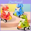 Dinosaur Push Toy With Plastic Material And Whistle For Kids Learning And Play