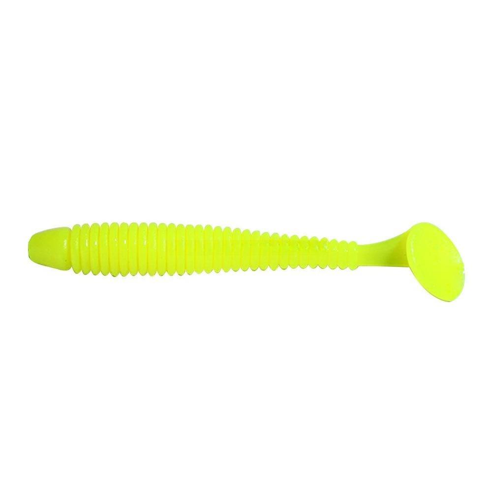 1 PACCO 5,5 cm 0,6 g 50 pezzi/sacchetto Esca artificiale morbida in plastica tipo verme con coda a palette
