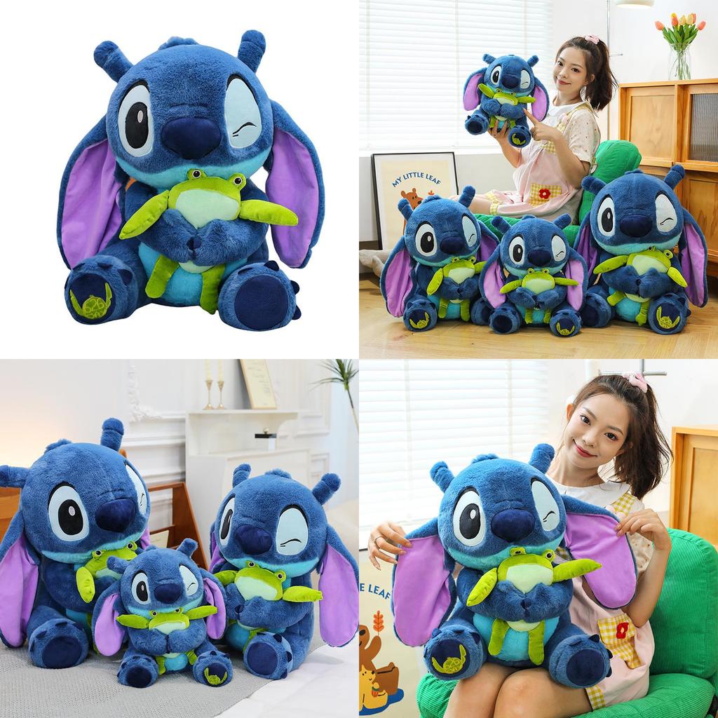 Stitch Plush Toy With Pp Cotton Filling Frog Decoration For Kids And Teens