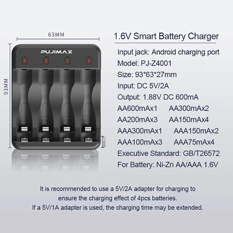 4-Slot Intelligent Rapid Charger with LED Indicator Lights Lithium-ion Battery Charger for Rechargeable Lithium-ion Batteries