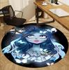 Corpse Bride Pattern Round Rug, Indoor/Outdoor Mat, for Picnic, Gameroom, Bedroom, Office, Living Room, Home Decor Carpet, Birthday Gift