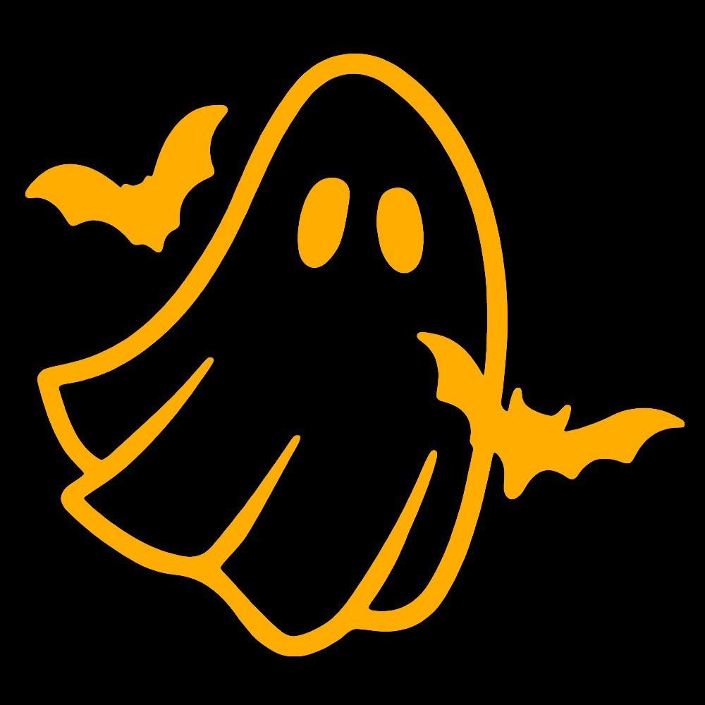 Festive Halloween Car Mirror Decal - Cute Ghost And Bat Sticker - Vinyl