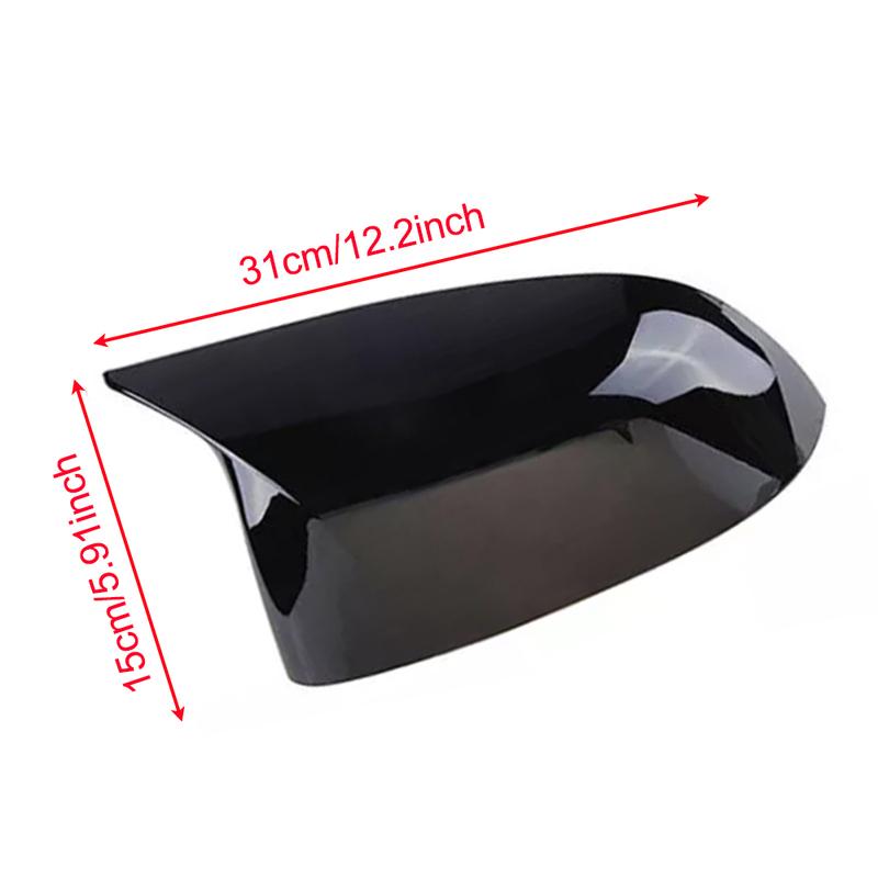 2pcs Carbon Black Side Rearview Mirror Cover Cap ABS for BMW X3 X4 X5 X6 X7 G01 G02 G05 G06 G07 2018