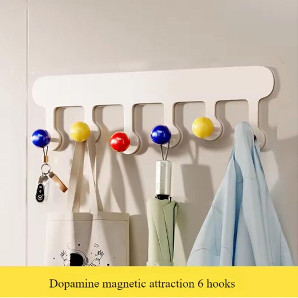 Non Punching Dopamine Magnetic Hook Wall Mounted Clothes Hanger  Refrigerator