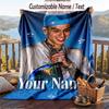 Personalized Flannel Throw Blanket,Central Cee Custom Printed Name, Cozy Plush Blanket For Home Use