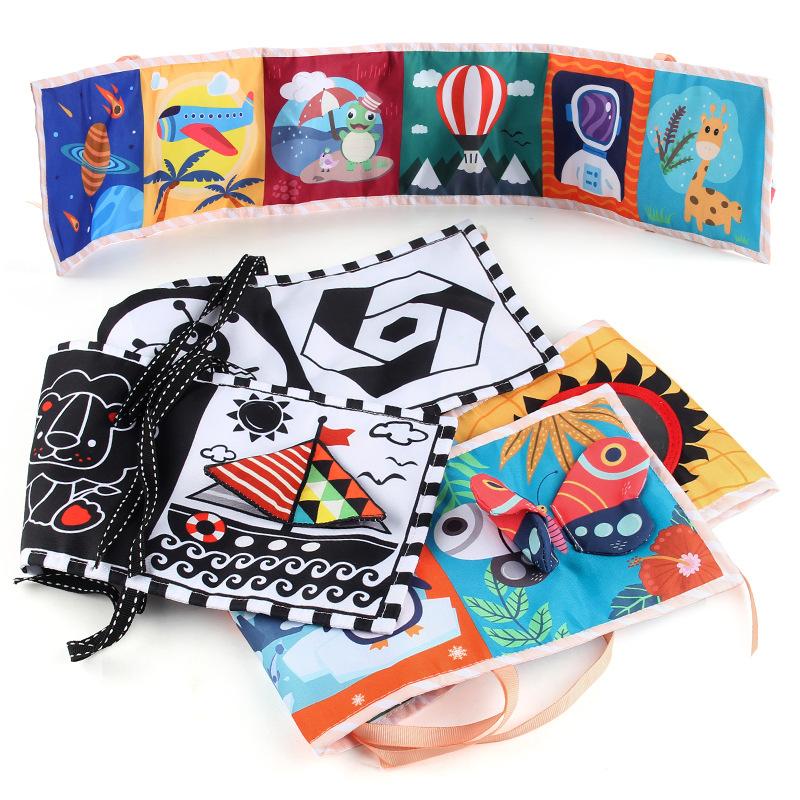 115 Series Infant Early Education Double-Sided Color Bed Circumference Pendant Cognitive Shape Animal Baby Cloth Book Bed Circumference Bb Device