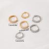 Round Diamond Earrings Ear Buckle Set Women's Simple Temperament Earrings Premium Ear Jewelry