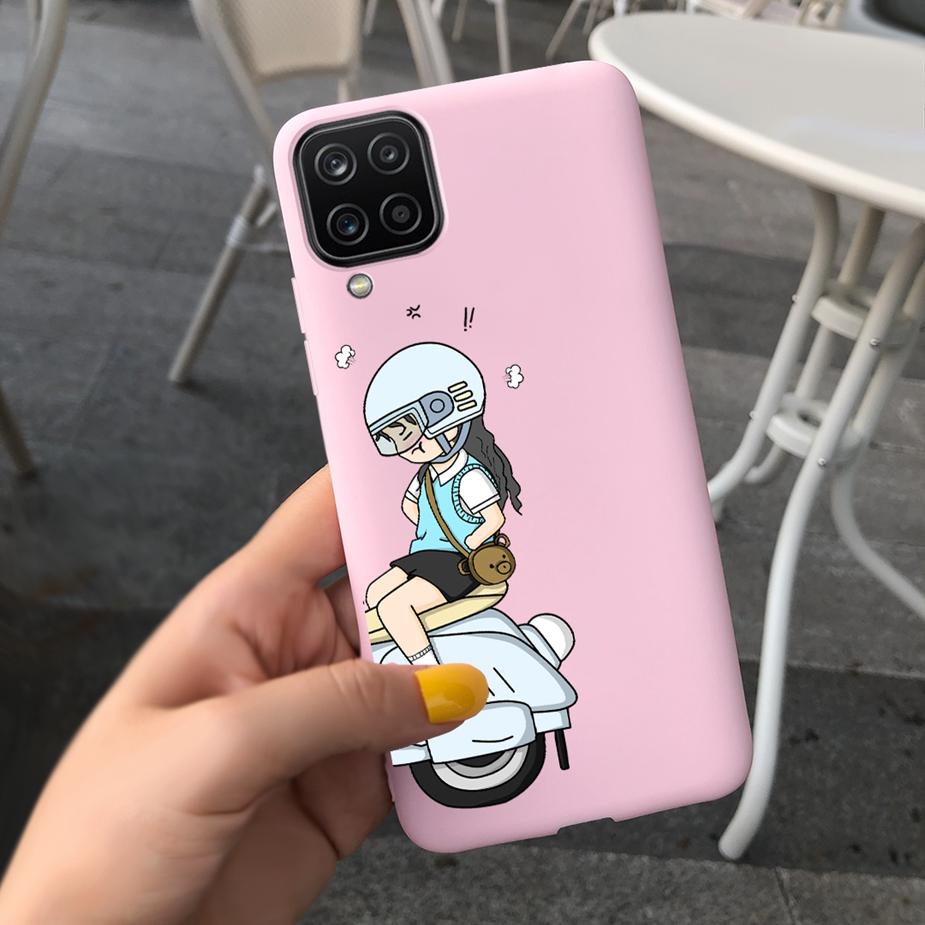 Für Samsung Galaxy A12 Hülle M12 F12 Cue Süßigkeiten Bemalte Abdeckung Weiche Silikon Handyhülle Für Samsung A12 M 12 GalaxyA12 Coque Bumper