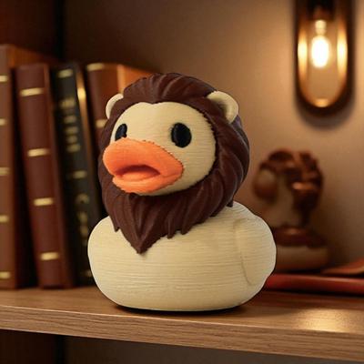 3D Printed Duck Figurine Funny Tiger/Crocodile/Shark Duck Statue Collectible Duck Ornament for Bathroom Home Office Desk Shelf Decor