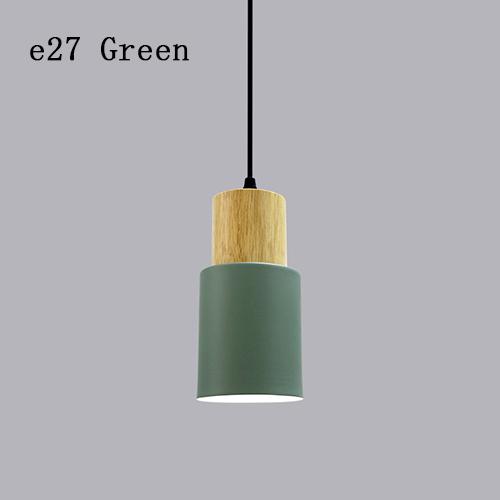 Nordic Pendant Lights Modern Wood  Simple Iron E27  For /  Bar/Parlor/Master/ Bedroom/Study/Cafe Home Becor Lights Hanging