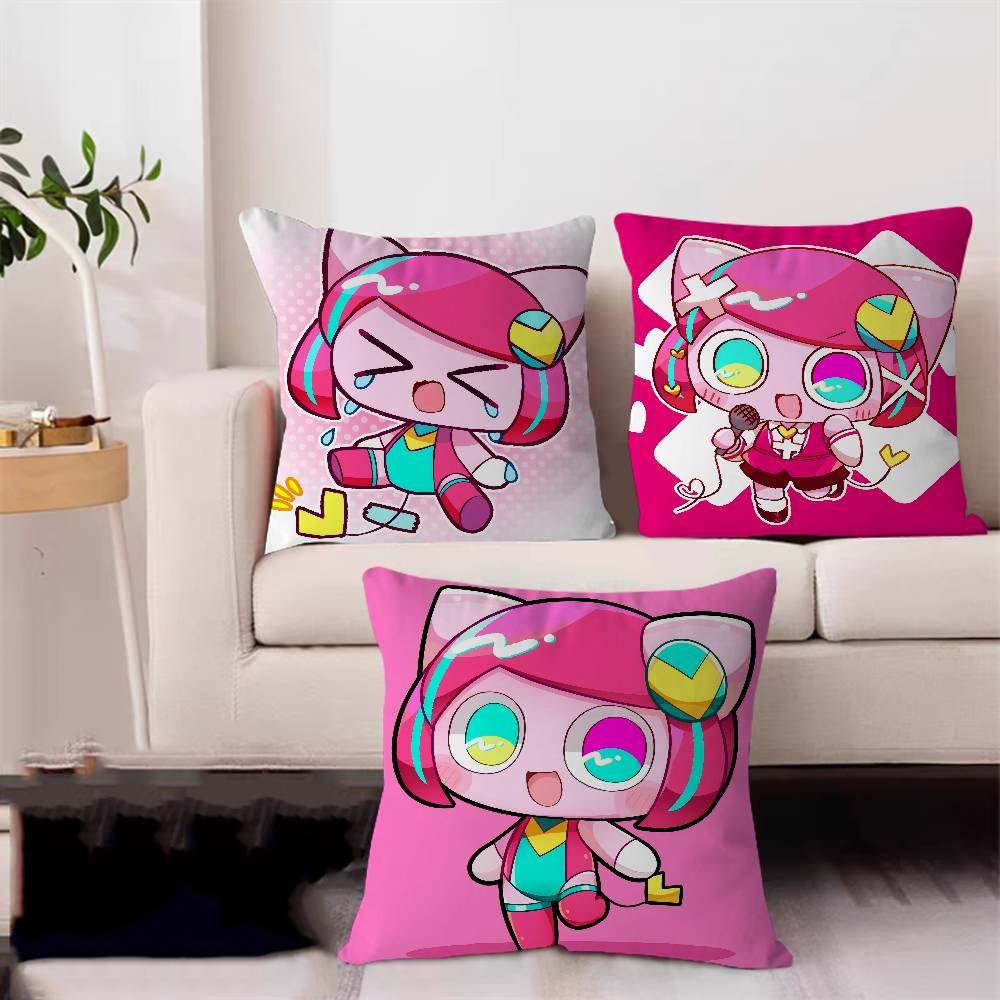 Poyoroid Pillow Covers Cartoon Sofa Decorative Home Double-sided Printing Short Plush Cute Cushion Cover