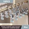 Stainless Steel Multi-Functional Hook Clip For Clothes Hangers And Wardrobes  For Storing Trousers