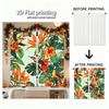 Piece Set High Definition Digital Printed Curtainstropicalfloralpatternbirdsorangegreenhome Decoration Style Curtain Made Of Polyester