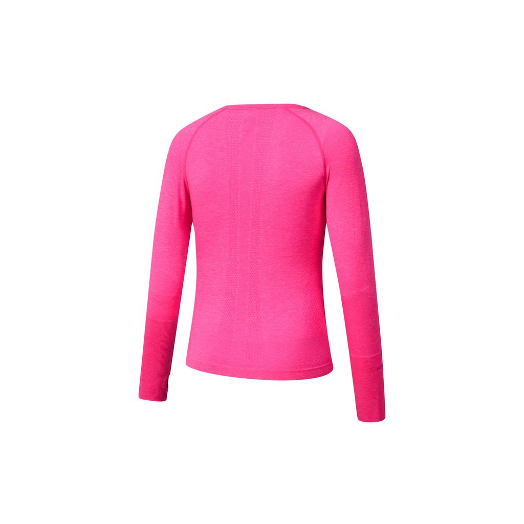SAUCONY Slim Fit Breathable Running Casual Crew Neck Knit Long Sleeve T-Shirt Women Tops Rose-Pink SC1249004B-PK12