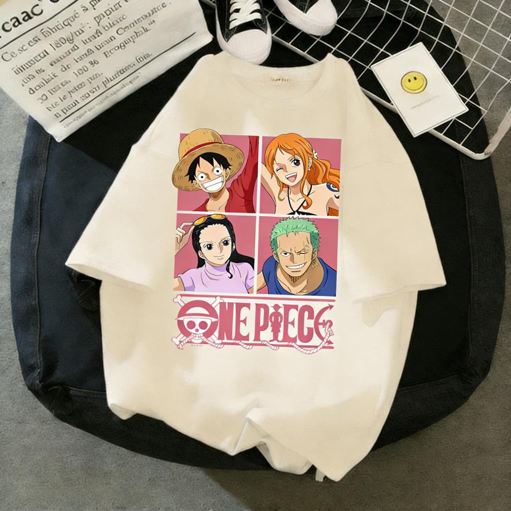 Unisex Anime Graphic T Shirt Unisex Women Printed One Piece Short Sleeve Tee Parentchild Clothing Loose Casual Top Summer 2026 Y2k