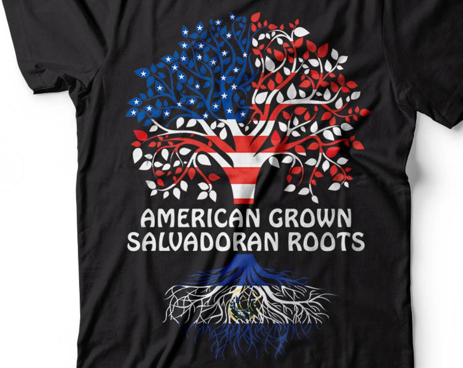 Salvadoran Roots T-Shirt: American Grown Heritage Tee L