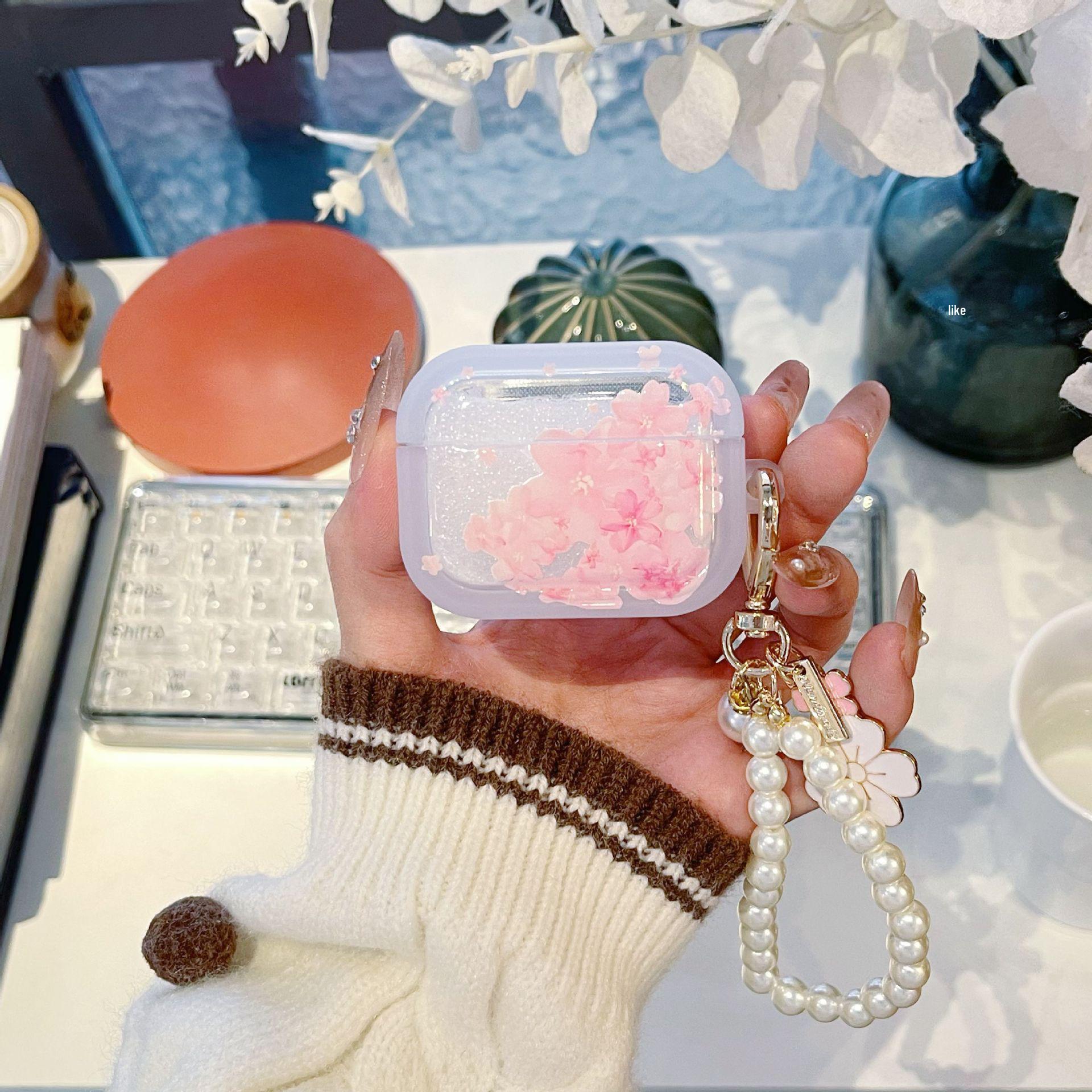 

Защитный чехол для AirPods Pro 4-го поколения «Свежая сакура»: Противоударный для 2/3 поколения. AirPods Pro 2 розовый