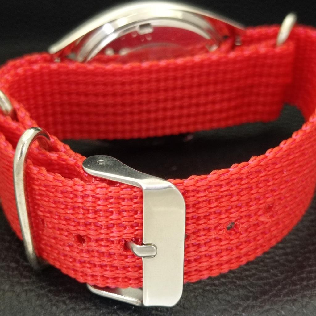 USED VINTAGE SEIKO 5 AUTOMATIC 6119C JAPAN MENS DATE RED DIAL WATCH A433806-2 R119-a433806