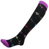 1 Paar Outdoor-Sport Kompressionssocken Laufen Radfahren Bergsteigen Wadenlange Socken (L XL)Schwarz