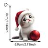 Hat Cat Christmas Car Hanging Decor Acrylic Pendant Tree Ornament Travel Holiday
