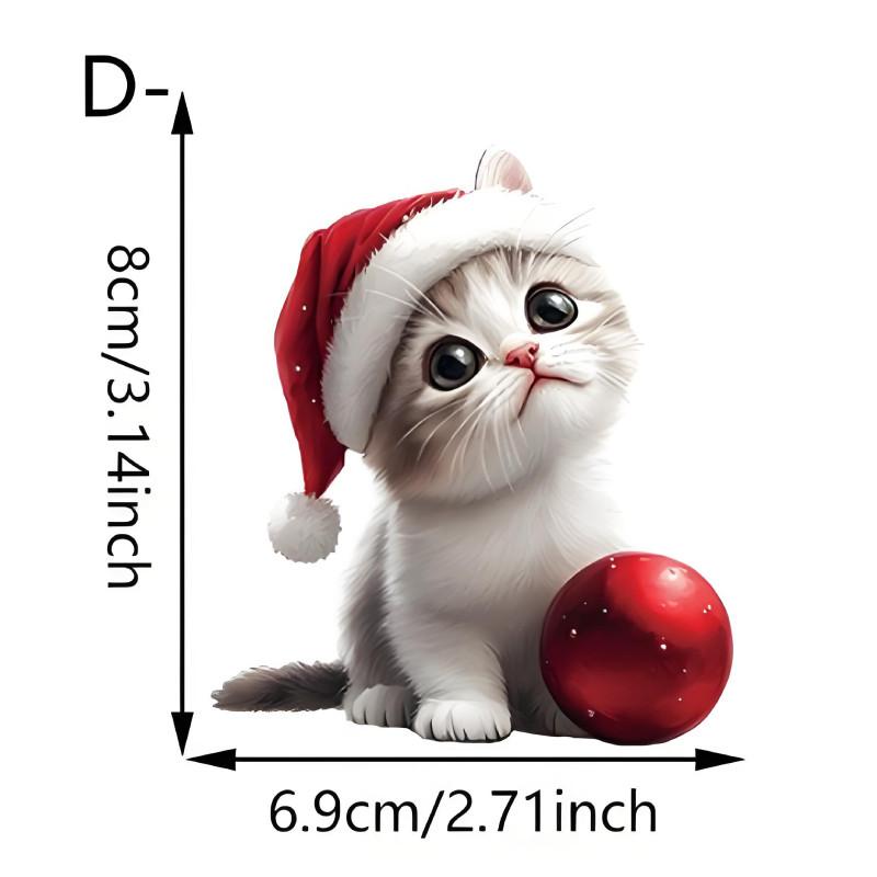 Hat Cat Christmas Car Hanging Decor Acrylic Pendant Tree Ornament Travel Holiday